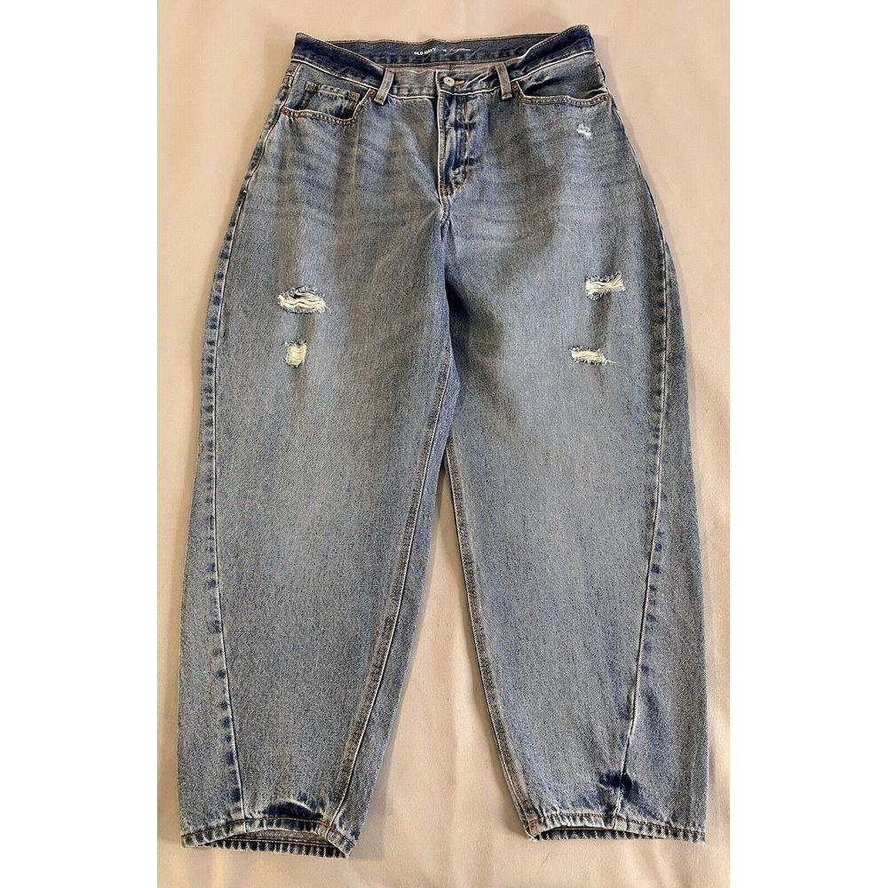 Old Navy Jeans High‎ Rise Tapered Blue Denim Womens Size 12 Y2K